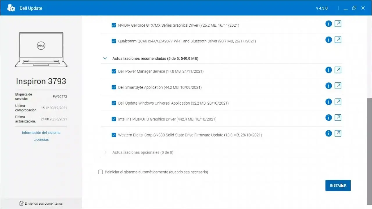 actualizar controlador de bateria dell - Cómo instalar Dell Update