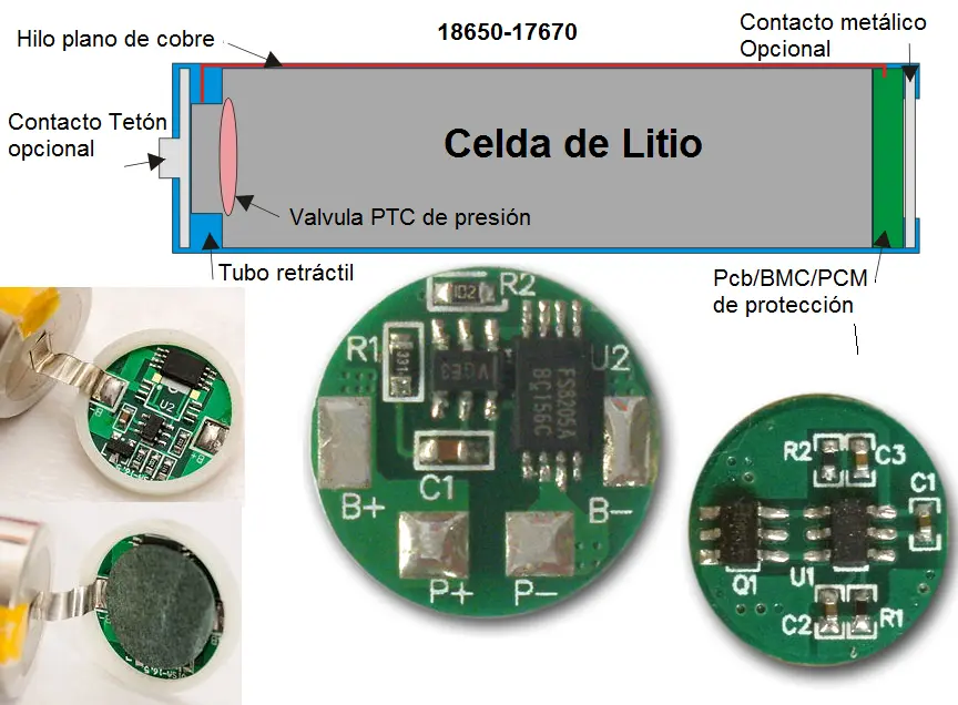 circuito protector de baterias de litio - Qué es PCM batería