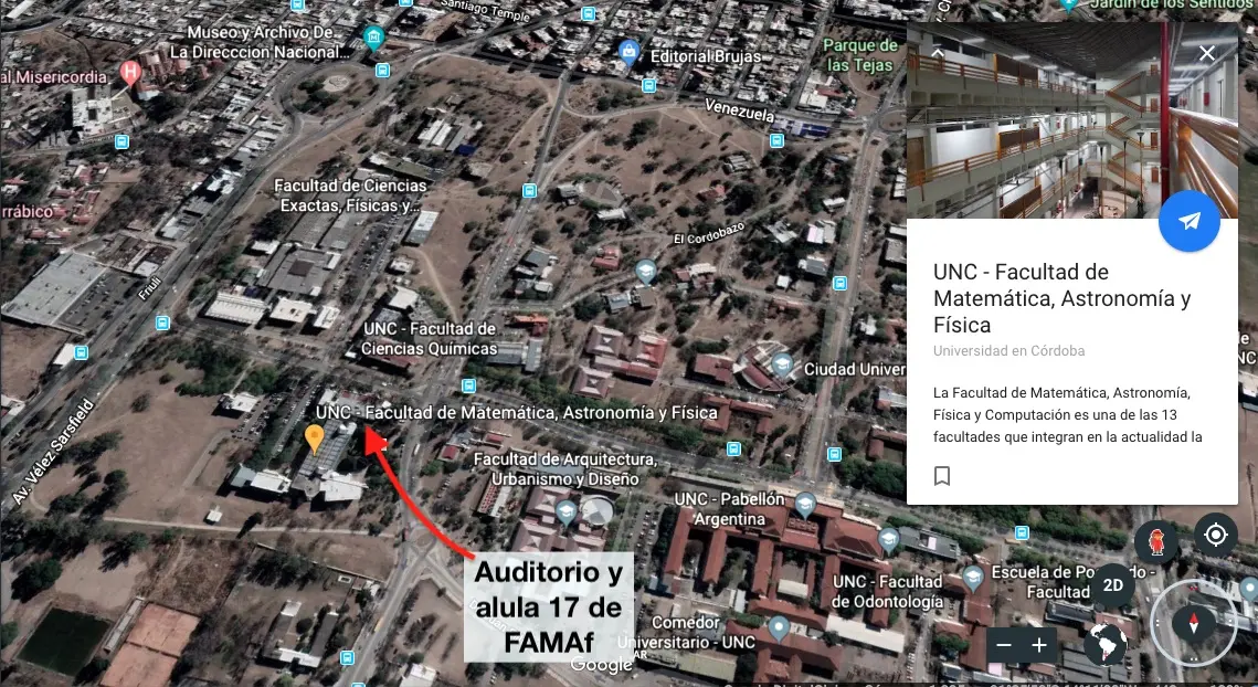auditorio baterias d unc mapa - Qué línea de colectivo va a la Ciudad Universitaria Córdoba
