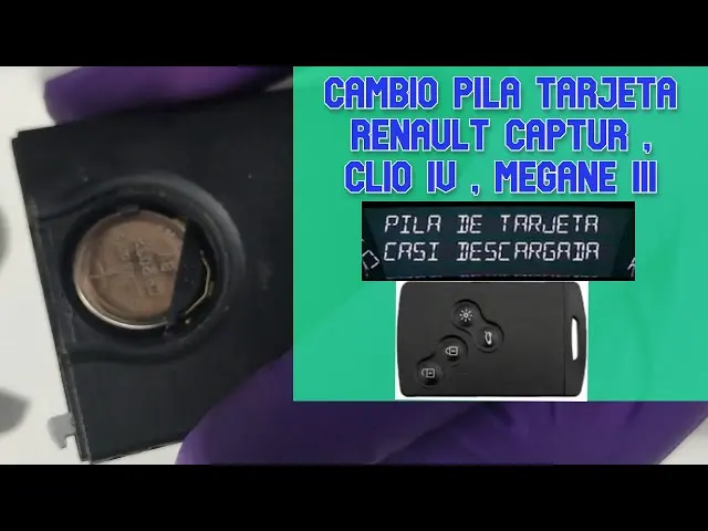 bateria baja llave captur - Qué pila usa la tarjeta del Renault Megane