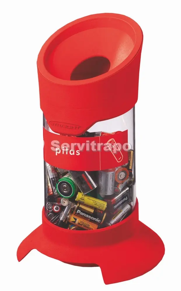 contenedor de residuos baterias rojo - Que se deposita en el contenedor rojo